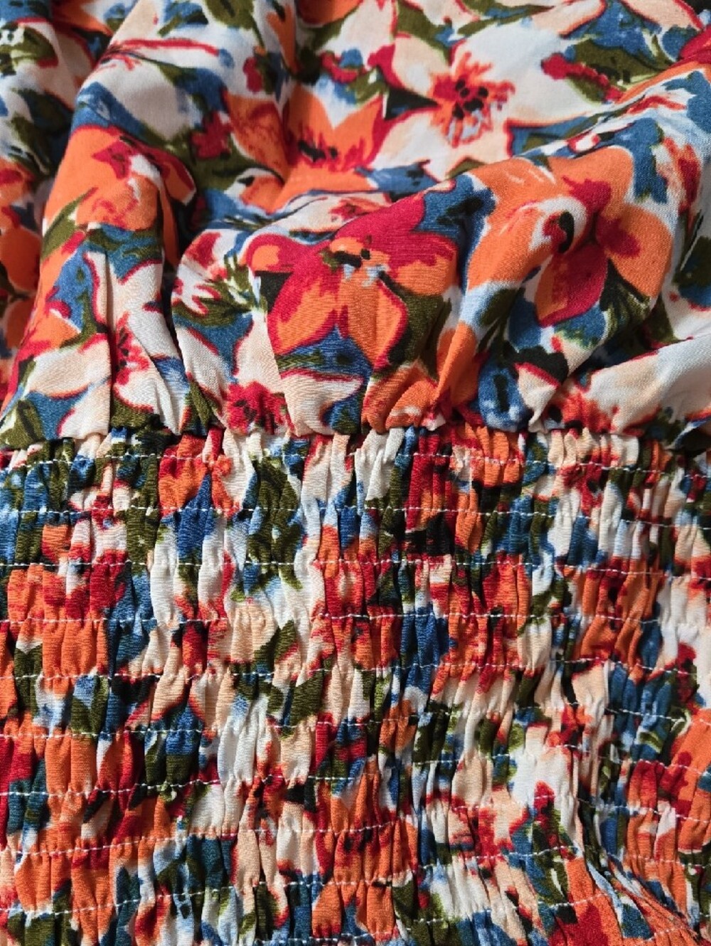 Kohl's Multicolor Floral Maxi Size 4X Dress with Red & Blue Accents - Picture 5 of 5